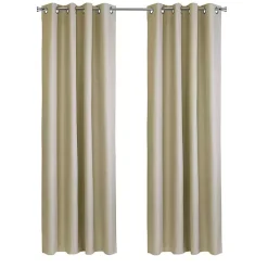 Tan Newberry Blackout Curtain Panel, 84 in.