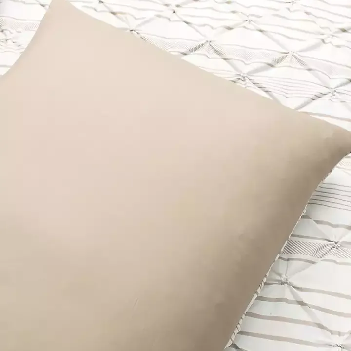 Tan Pintuck Stripe King 5-pc. Comforter Set