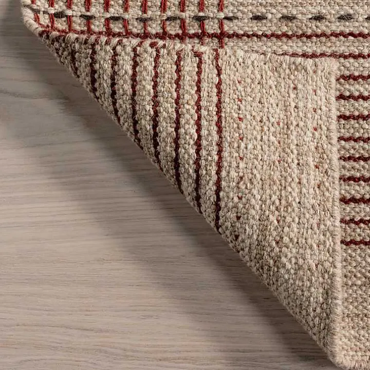 Tan Plaid Emily Henderson x RugsUSA Area Rug, 5x8