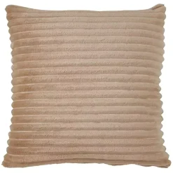 Tan Pleated Faux Rabbit Fur Pillow