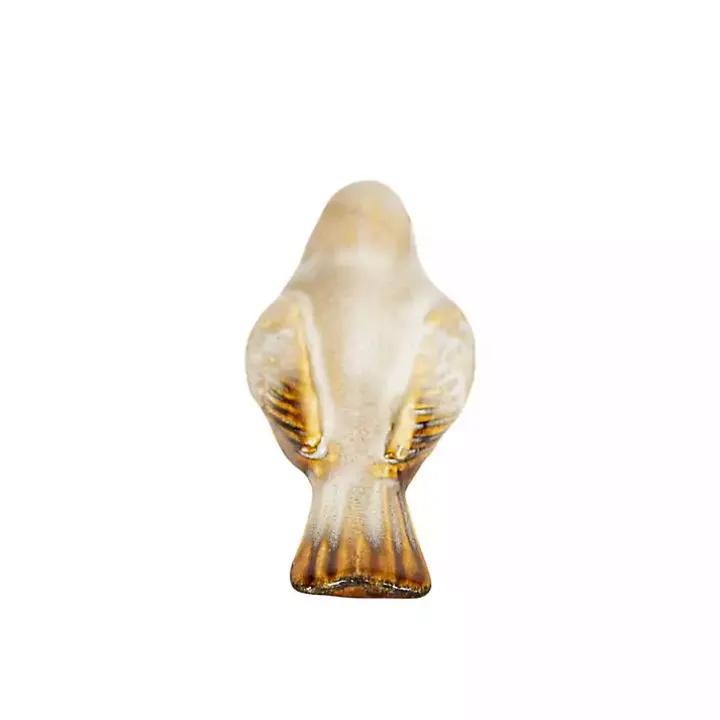Tan Porcelain Bird Figurines, Set of 4