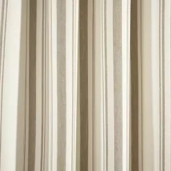 Tan Stripe Farmhouse Curtain Panel Set, 95 in.