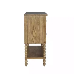 Tan Wood Turned Legs 2-Drawer Chest