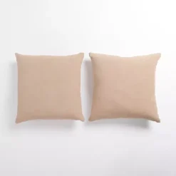 Taupe Chenille Pillows, Set of 2