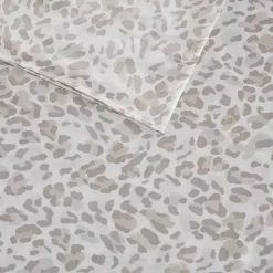 Taupe Leopard Satin Standard 2-pc. Pillow Case Set
