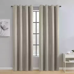 Taupe Paris Velvet Blackout Curtain Panel, 108 in.