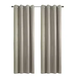 Taupe Paris Velvet Blackout Curtain Panel, 63 in.