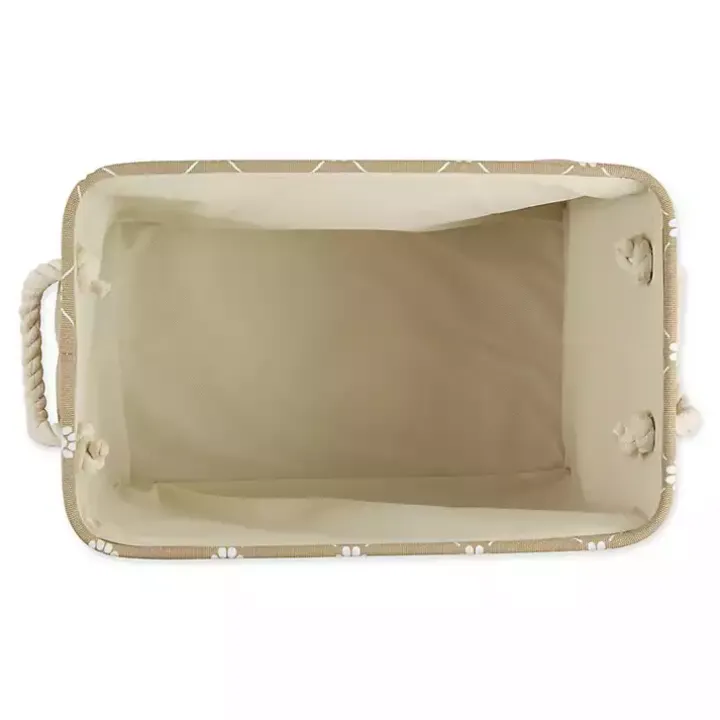 Taupe Paw Trellis Rectangle Basket, 16 in.
