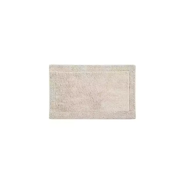 Taupe Tufted Reversible Cotton Bath Mat, 34 in.