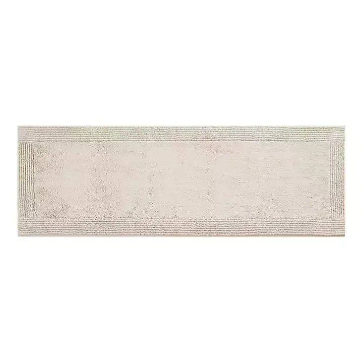 Taupe Tufted Reversible Cotton Bath Mat, 72 in.
