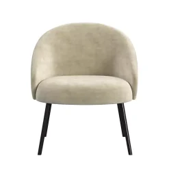 Taupe Velvet Modern Accent Chair