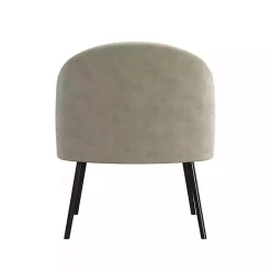Taupe Velvet Modern Accent Chair