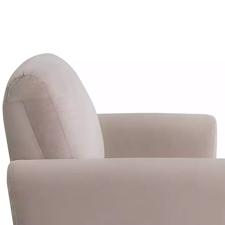 Taupe Velvet Upholstered Knox Accent Chair