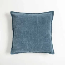 Teal Chenille Throw Pillow