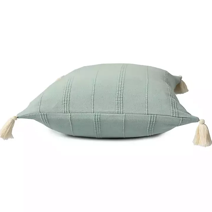 Teal Dobby Loomed Pillow