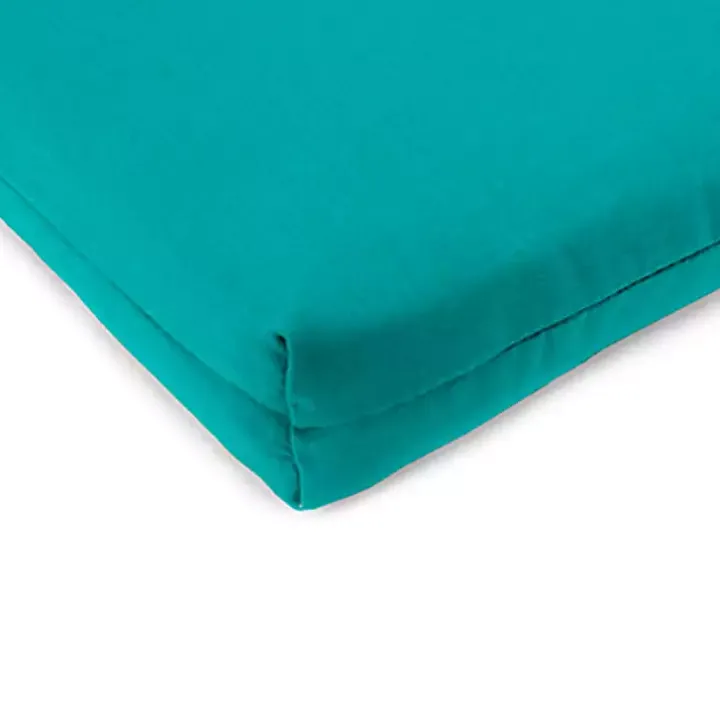Teal French Edge Outdoor Chair Cushions, Set of 2