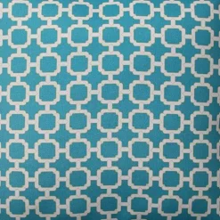 Teal Hickory Geo Outdoor Lumbar Pillows, Set of 2