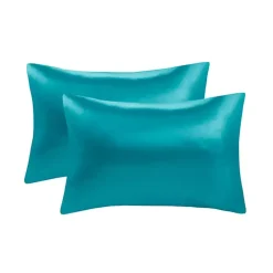 Teal Satin King 2-pc. Pillow Case Set
