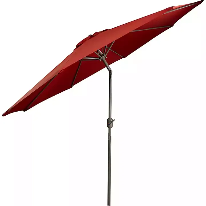 Terracotta 8 ft. Hand Crank Tilt Umbrella
