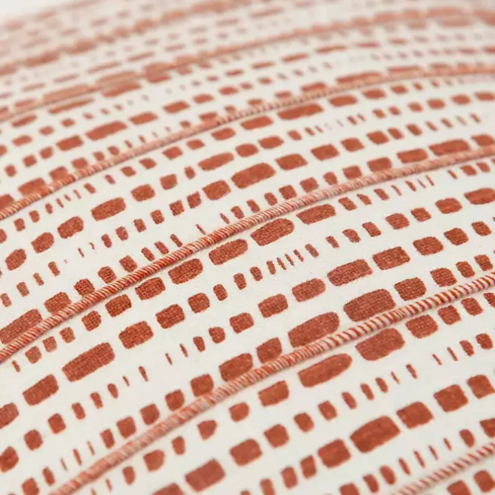 Terracotta Dash Print Throw Pillow