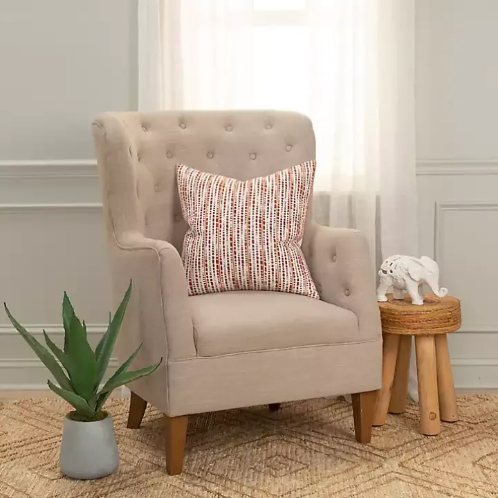 Terracotta Dash Print Throw Pillow