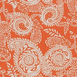 Terracotta Paisley Outdoor Settee Cushion