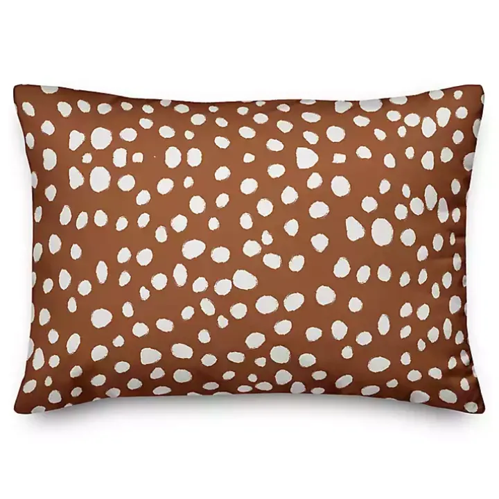 Terracotta Spots Indoor/Outdoor Lumbar Pillow