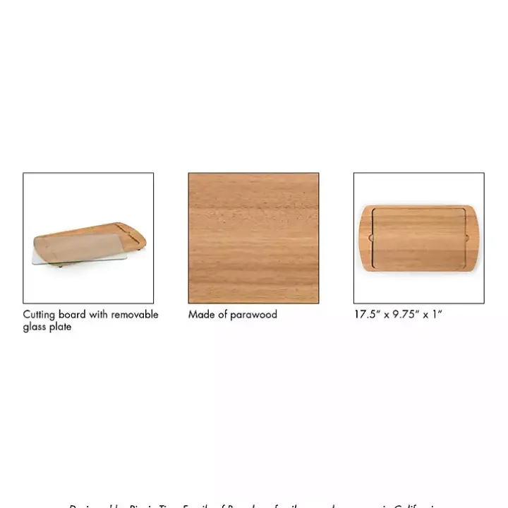 Texas A&M Aggies Wood and Glass Serving Board