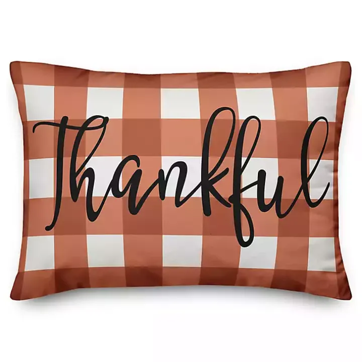 Thankful and Blessed Double Sided Accent Pillow