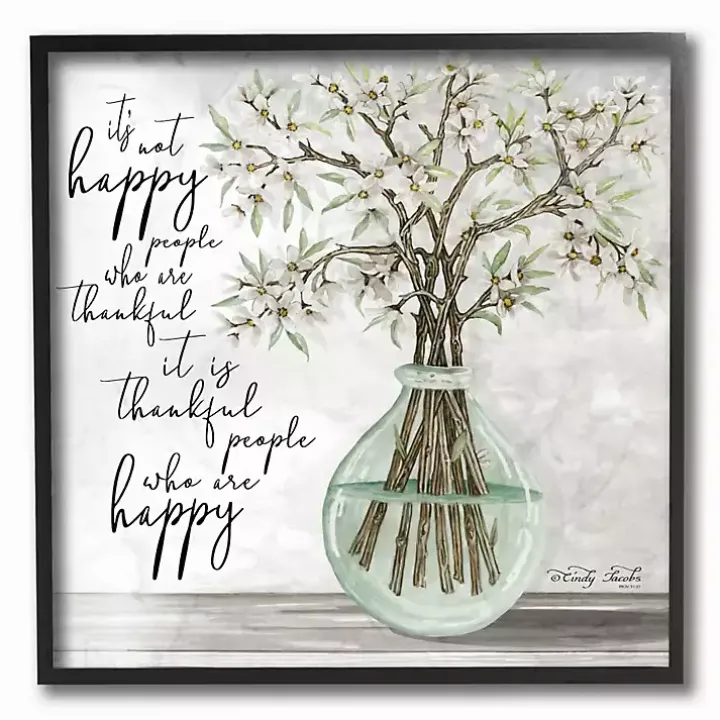 Thankful People who are Happy Framed Art Print