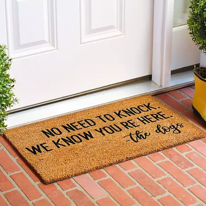 The Dogs Know You're Here Coir Doormat