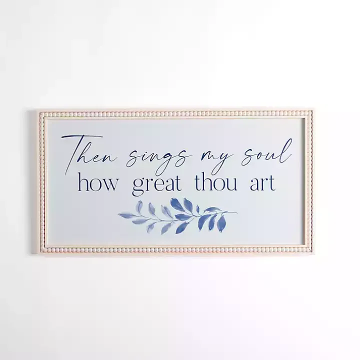 Then Sings My Soul Blue Framed Wall Plaque