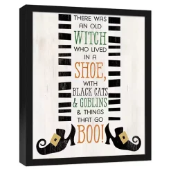 There Was An Old Witch Halloween Plaque