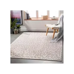 Toasted Brown Cheetah Print Area Rug, 7x10