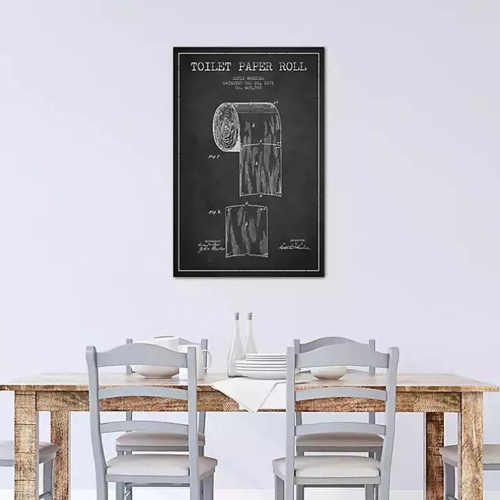 Toilet Paper Patent Canvas Art Print, 18x26 in.