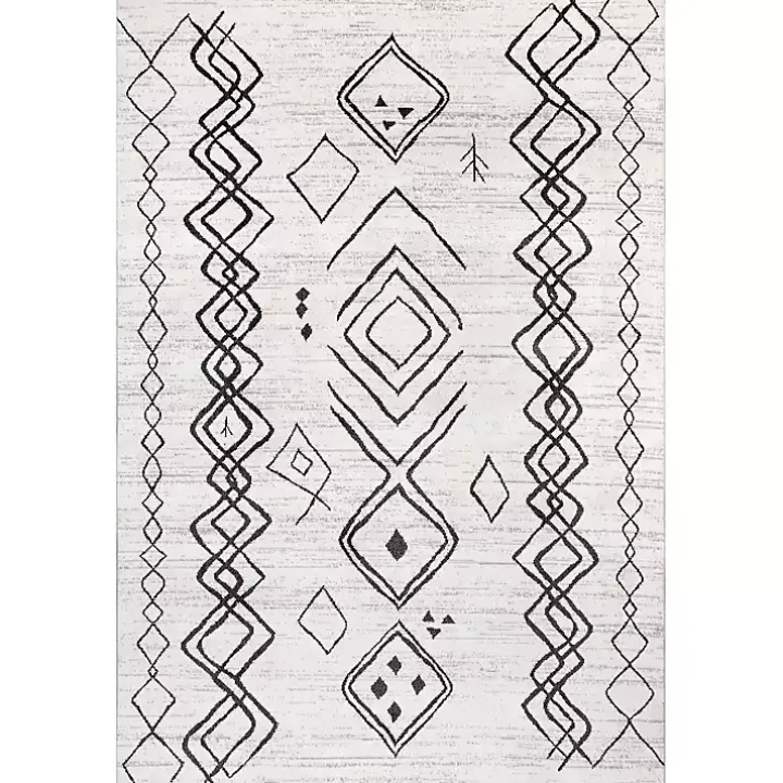 Transitional Moroccan Washable Area Rug, 4x6