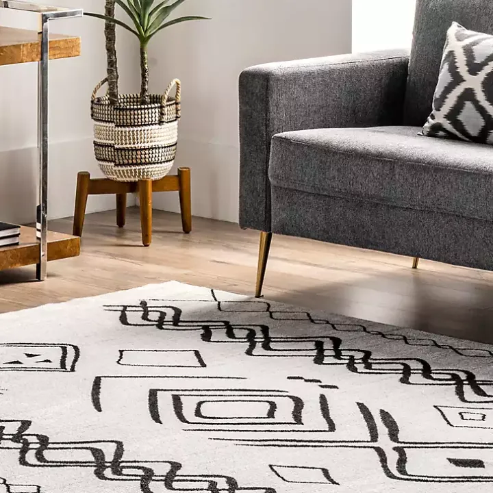 Transitional Moroccan Washable Area Rug, 4x6