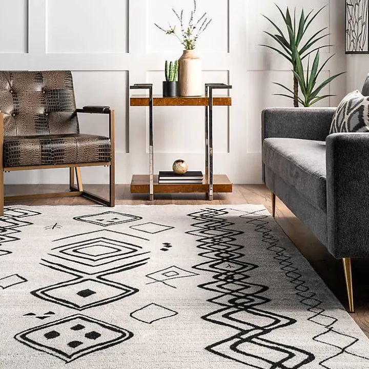Transitional Moroccan Washable Area Rug, 4x6