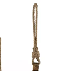 Triangular Aged Gold Hanging Bells, Set of 3