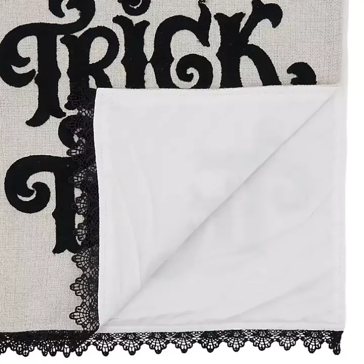 Trick Or Treat Pom Pom Halloween Table Runner