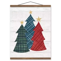 Triple Christmas Tree Hanging Canvas Art Print