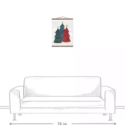 Triple Christmas Tree Hanging Canvas Art Print