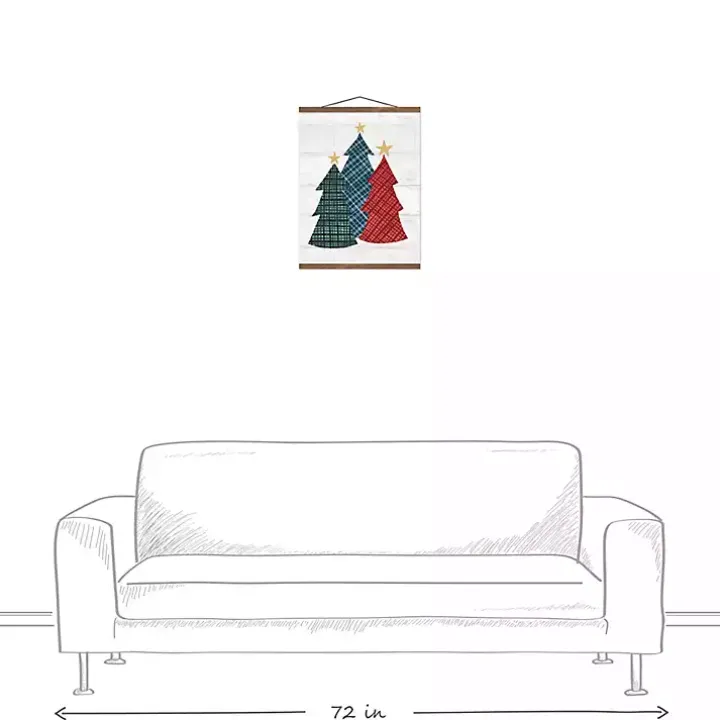 Triple Christmas Tree Hanging Canvas Art Print