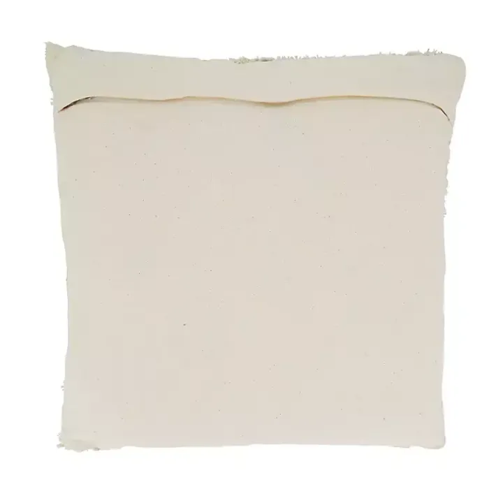 Tufted Geo Boarder Cotton Throw Pillow