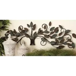 Turquoise Bronze Distressed Iron Vine Wall Plaque