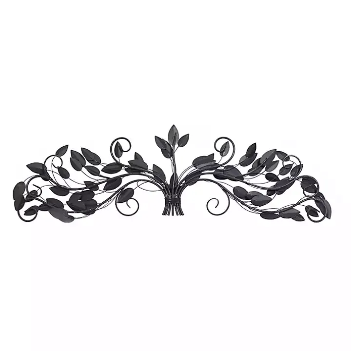 Turquoise Bronze Distressed Iron Vine Wall Plaque