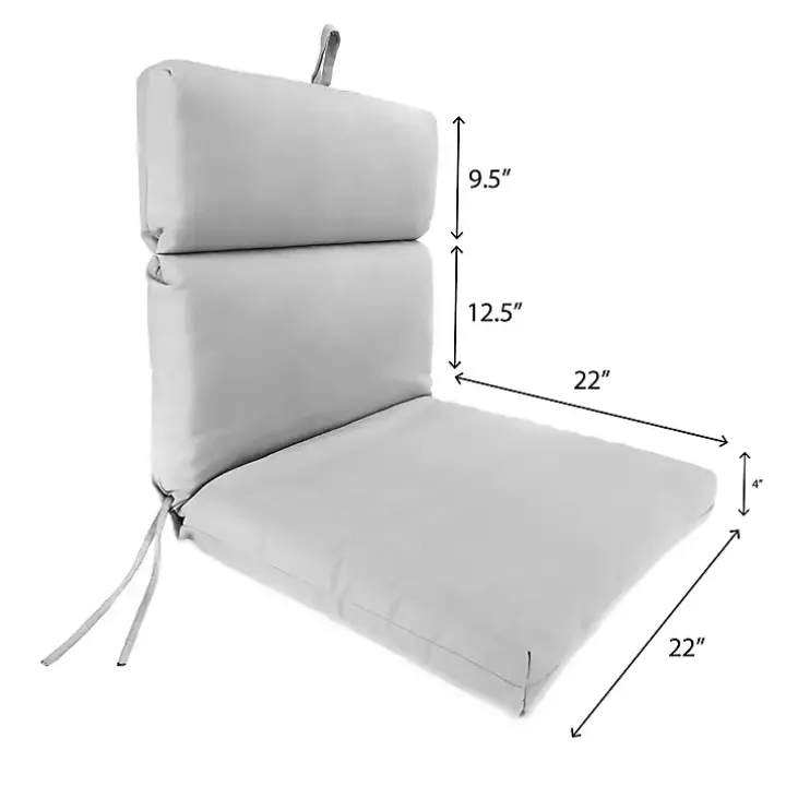 Turquoise Canvas French Edge Outdoor Chair Cushion