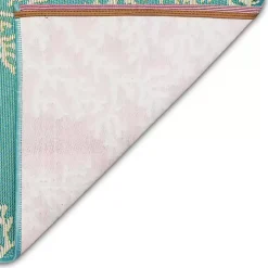 Turquoise Coral Indoor/Outdoor Rug, 2x3