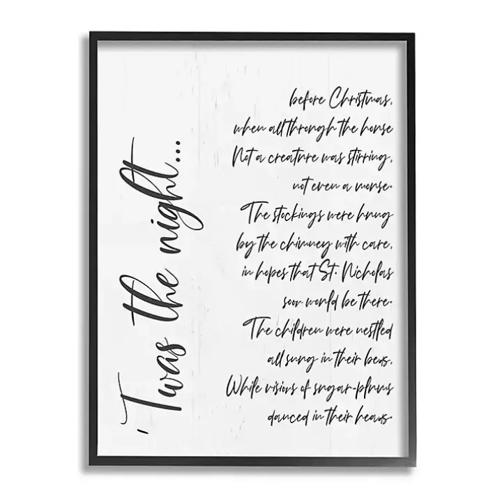 Twas the Night Framed Wall Plaque