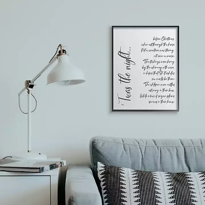 Twas the Night Framed Wall Plaque